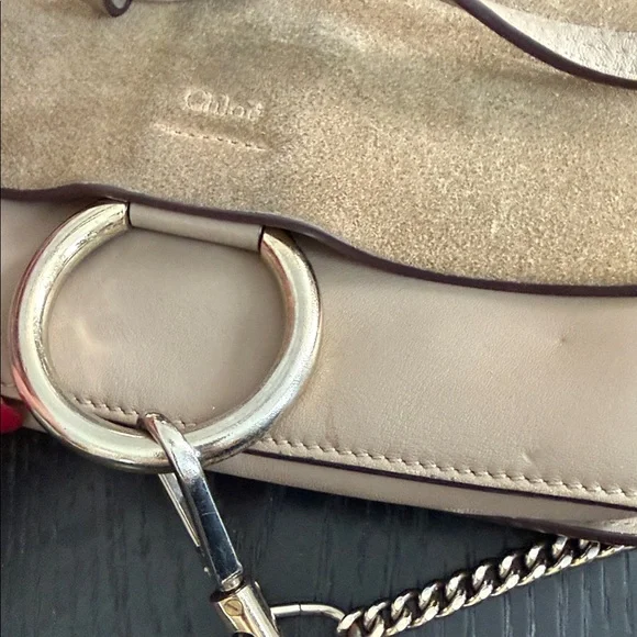 Chloe Gray / Tan and Gold Crossbody Bag - Picture 5 of 15